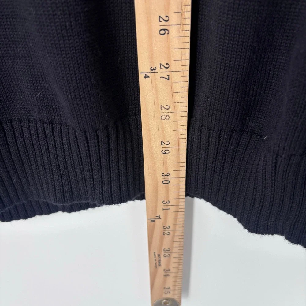 carbon2cobalt Henley Sweater Mens XXL Black Heavyweight Cotton Mock Neck NWOT